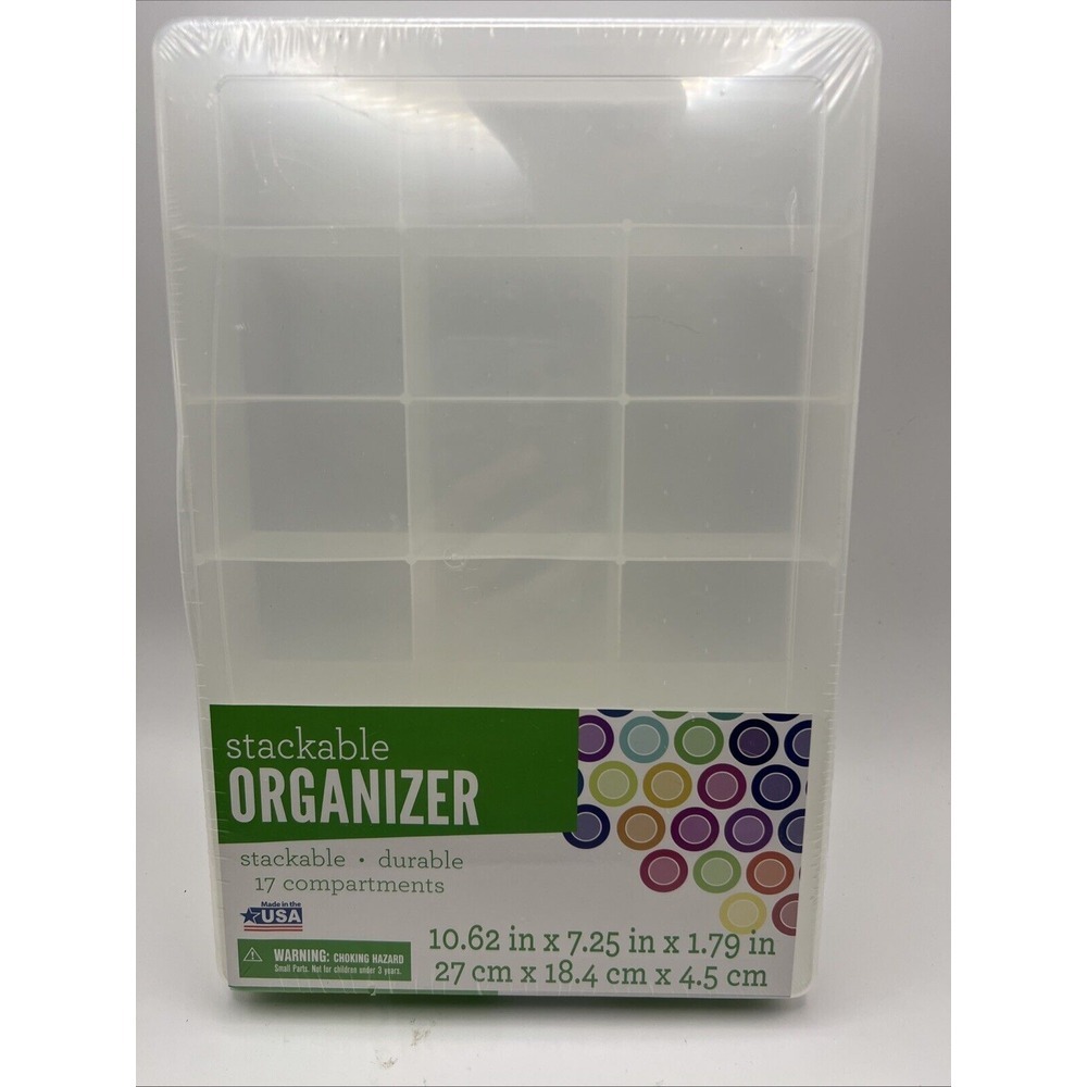 Stackable Clear Plastic‎ Organizer Container - For Crafts, Beads, Jewelry Making
